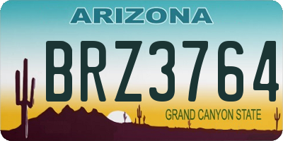 AZ license plate BRZ3764
