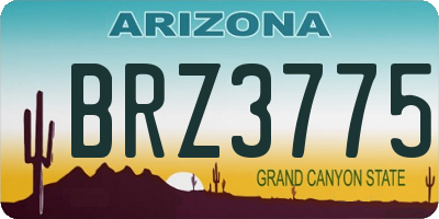 AZ license plate BRZ3775