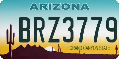 AZ license plate BRZ3779