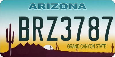 AZ license plate BRZ3787