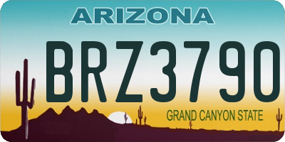AZ license plate BRZ3790