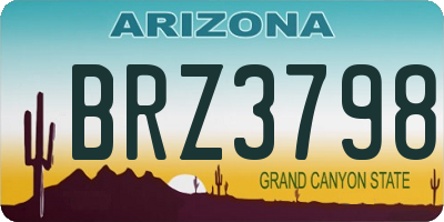 AZ license plate BRZ3798
