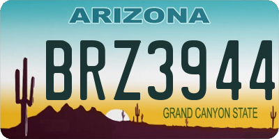 AZ license plate BRZ3944