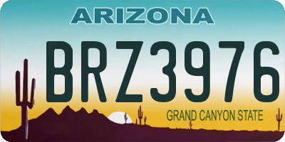 AZ license plate BRZ3976