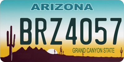 AZ license plate BRZ4057