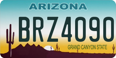 AZ license plate BRZ4090