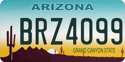 AZ license plate BRZ4099