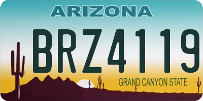 AZ license plate BRZ4119