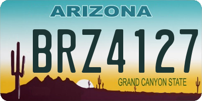 AZ license plate BRZ4127