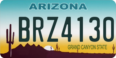 AZ license plate BRZ4130