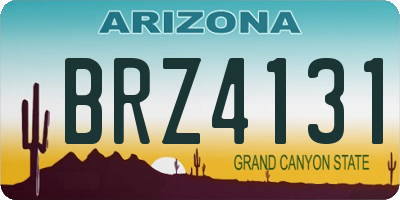 AZ license plate BRZ4131