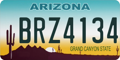 AZ license plate BRZ4134