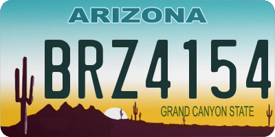 AZ license plate BRZ4154