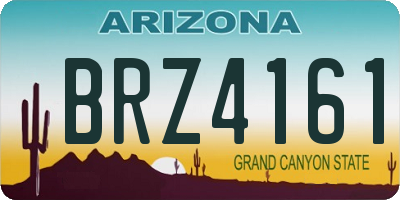 AZ license plate BRZ4161