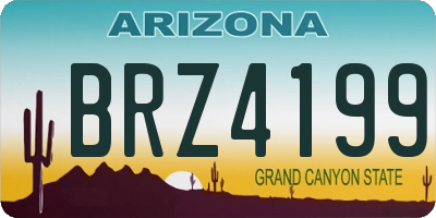 AZ license plate BRZ4199