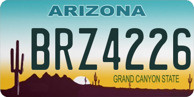 AZ license plate BRZ4226