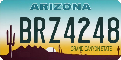 AZ license plate BRZ4248