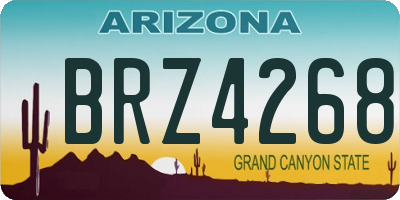 AZ license plate BRZ4268