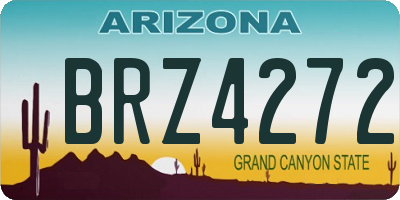 AZ license plate BRZ4272