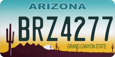 AZ license plate BRZ4277