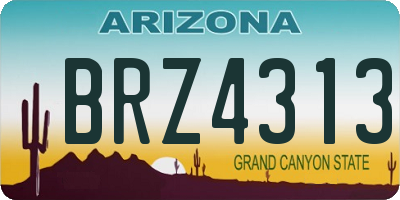 AZ license plate BRZ4313