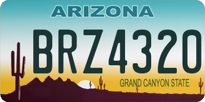 AZ license plate BRZ4320