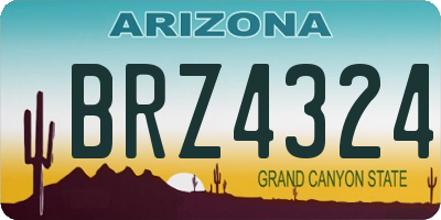 AZ license plate BRZ4324