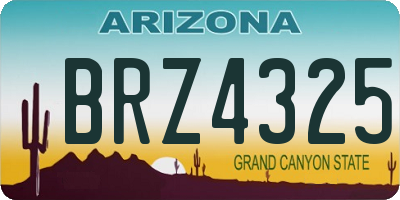 AZ license plate BRZ4325