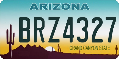 AZ license plate BRZ4327