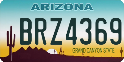 AZ license plate BRZ4369