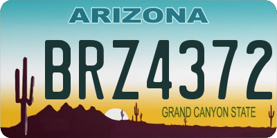 AZ license plate BRZ4372