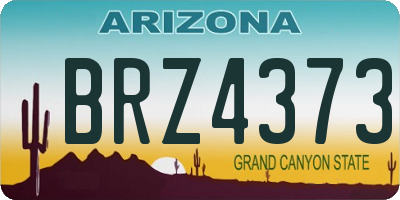 AZ license plate BRZ4373