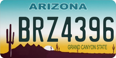 AZ license plate BRZ4396