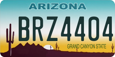 AZ license plate BRZ4404