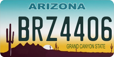 AZ license plate BRZ4406