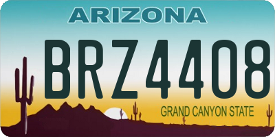 AZ license plate BRZ4408