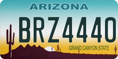 AZ license plate BRZ4440