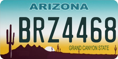 AZ license plate BRZ4468