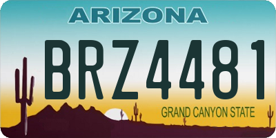 AZ license plate BRZ4481