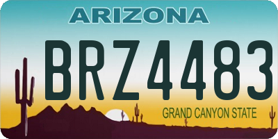 AZ license plate BRZ4483