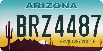 AZ license plate BRZ4487