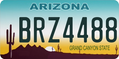 AZ license plate BRZ4488