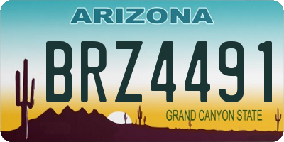 AZ license plate BRZ4491