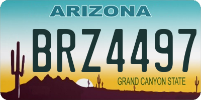 AZ license plate BRZ4497