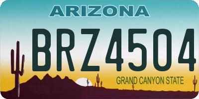 AZ license plate BRZ4504
