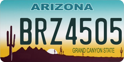 AZ license plate BRZ4505