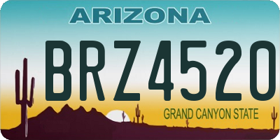 AZ license plate BRZ4520