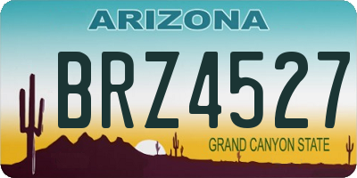 AZ license plate BRZ4527