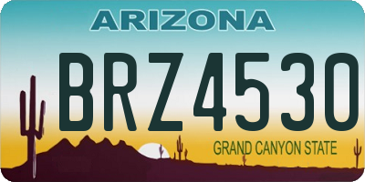 AZ license plate BRZ4530