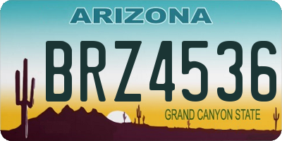 AZ license plate BRZ4536